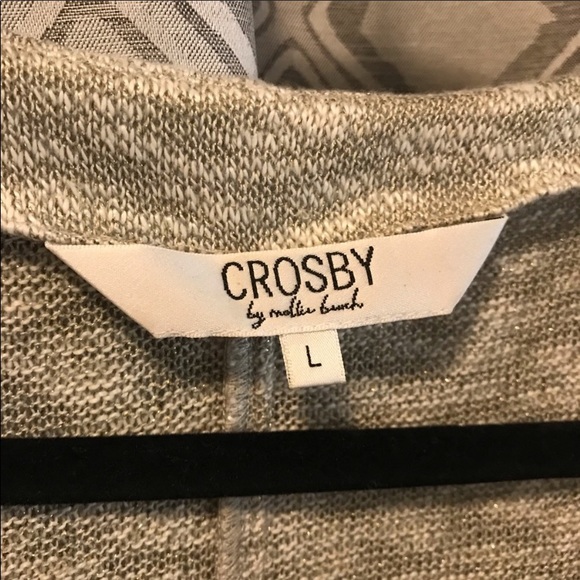 Crosby knit top | taupe with metallic threads - Picture 2 of 6